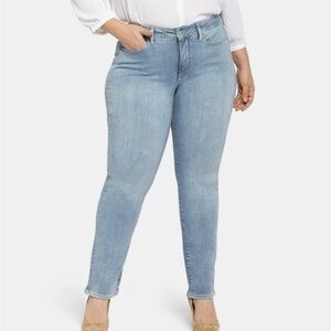 NYDJ Marilyn Straight Jeans Light Wash Haley - Plus Size 22W NEW NWT